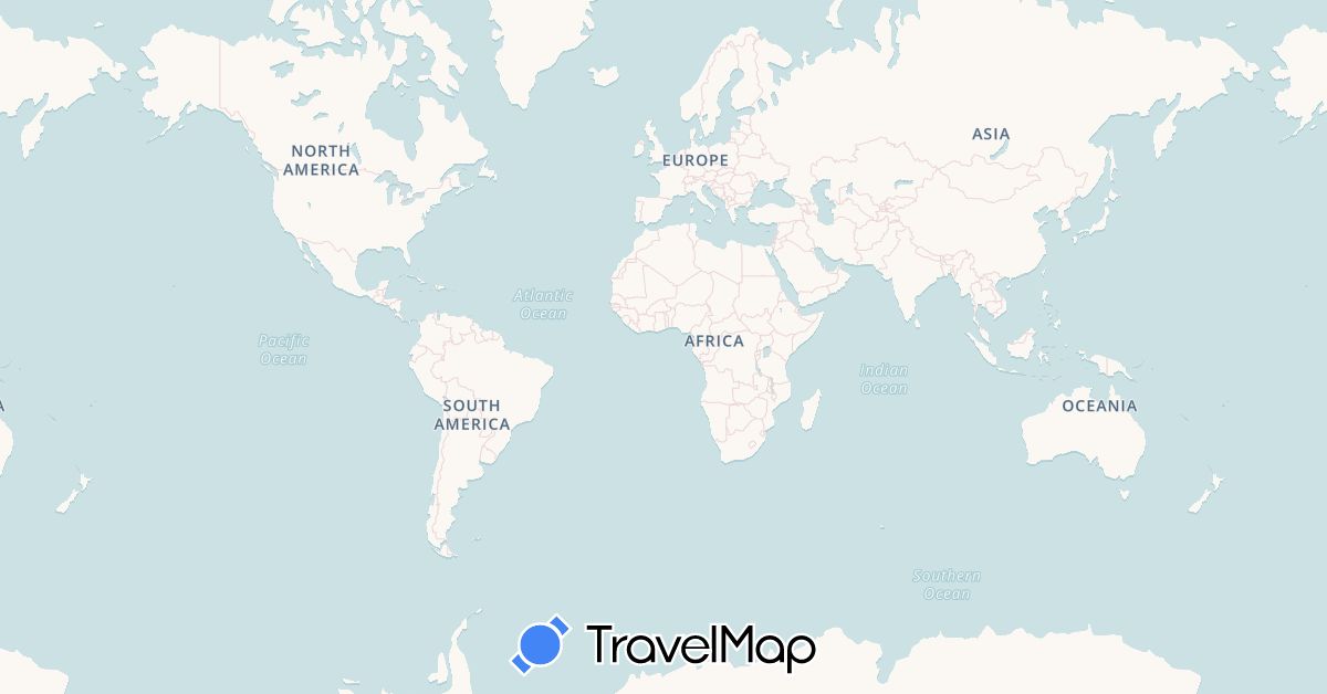 TravelMap itinerary: driving, bus, cycling in Austria, Hungary, Romania (Europe)